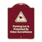 Signmission Designer Series-Parking Lot Is Protected By Video Surveillance With Caution Gr, 24" H, BU-1824-9800 A-DES-BU-1824-9800 - alternate 1